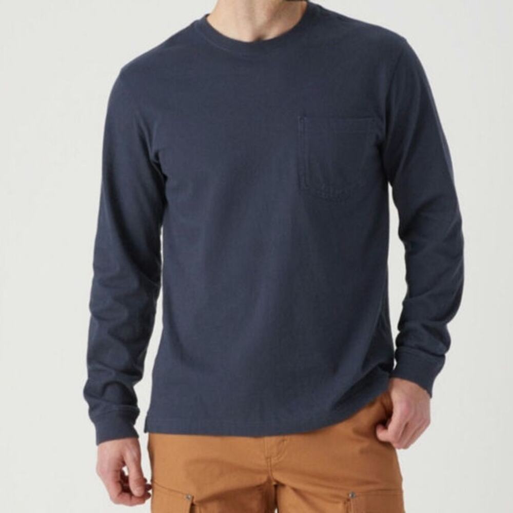 Men's Un-Longtail Long Sleeve Pocket Crew Shirt